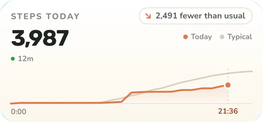 Widget: steps today
