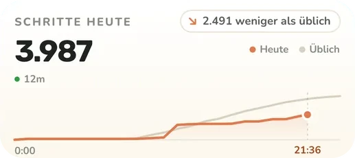 Widget: Schritte heute